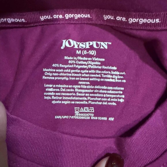 NWT Joyspun Women’s Pajama Set Soft Cotton Tee & Plaid Flannel Pants Medium Gift - Picture 4 of 6